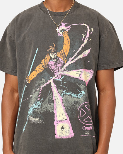 Marvel X-Men Gambit Heavyweight T-Shirt Black Wash